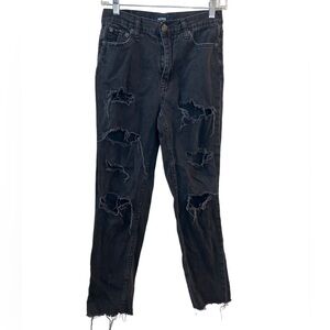 🩷 3/$20 AERO Destroyed Faded Mom Jeans Size 2